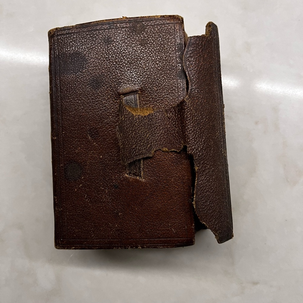 Vintage Open Book with Text